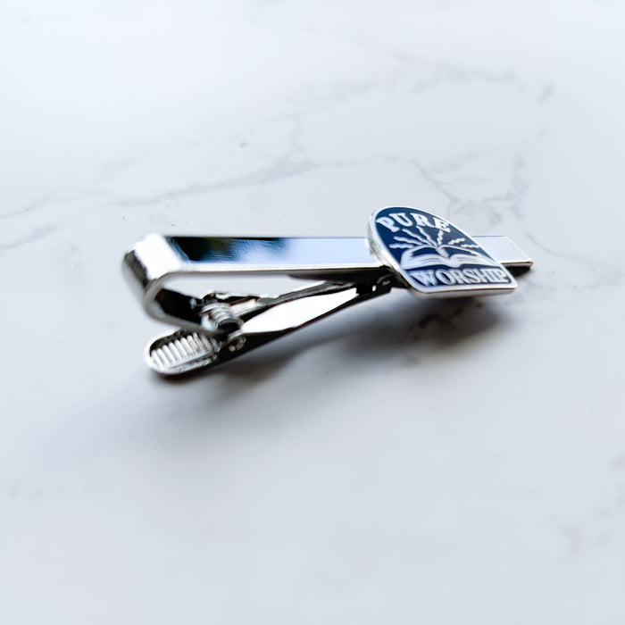 Pure Worship Tie Clip Silver