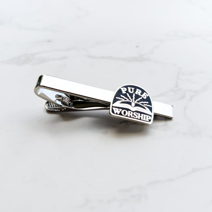 Pure Worship Tie Clip Silver