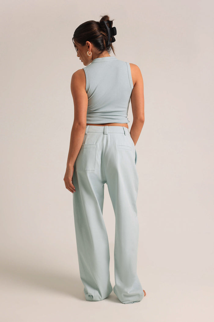 Quarter Zip Tank - Icewater