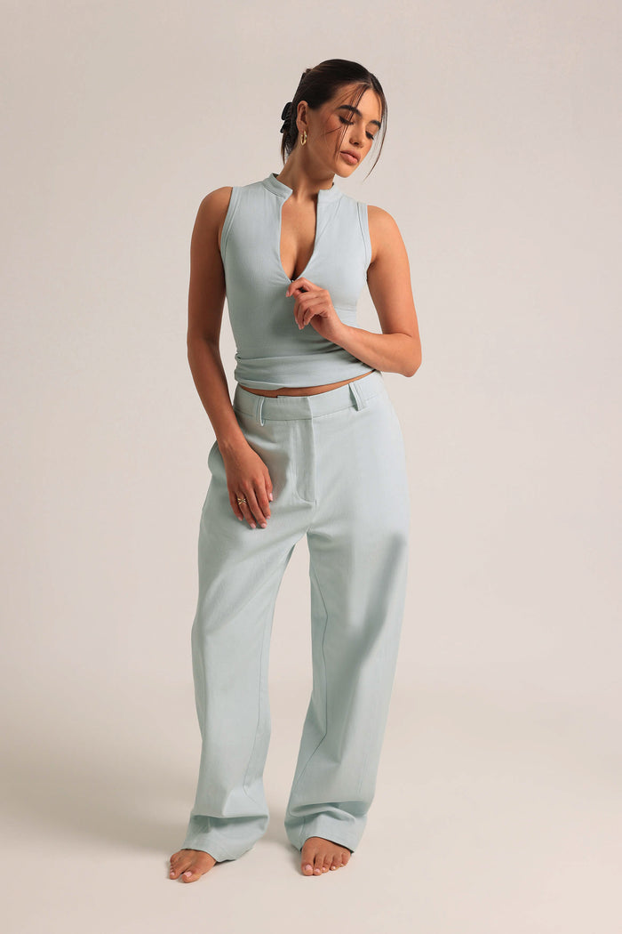 Quarter Zip Tank - Icewater
