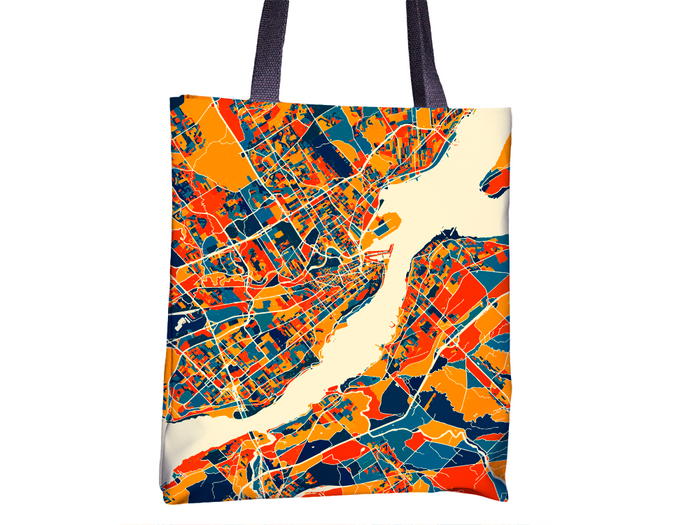 Quebec Map Tote Bag - Qc Map Tote Bag 15x15