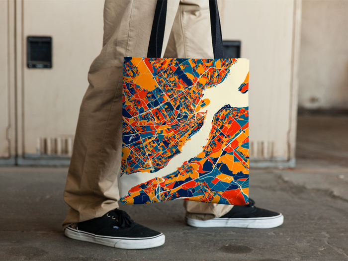 Quebec Map Tote Bag - Qc Map Tote Bag 15x15