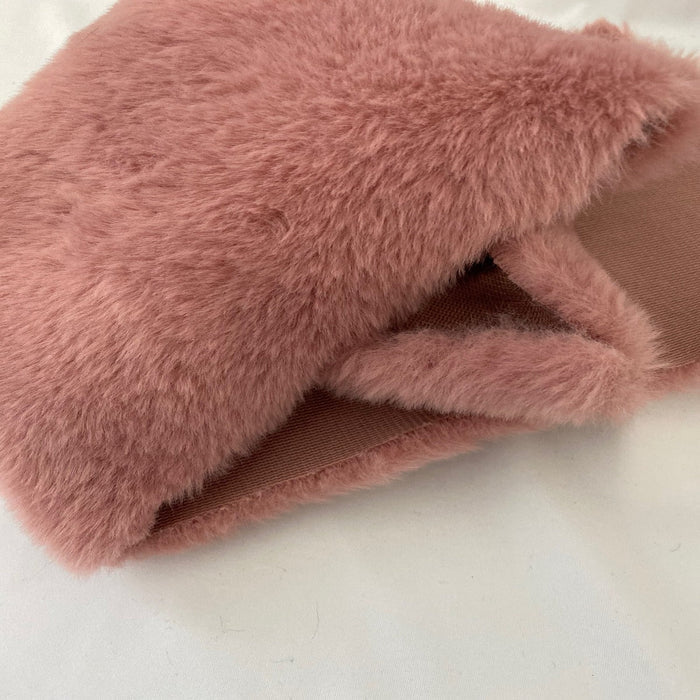 Mauve Pink Rabbit Soft Cuddle Faux Fur Fabric - Fashion Fabrics Los Angeles