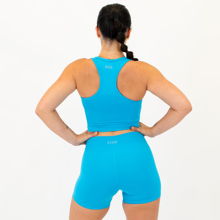 Hawaiian Ocean Racerback Crop Tank - Fitted