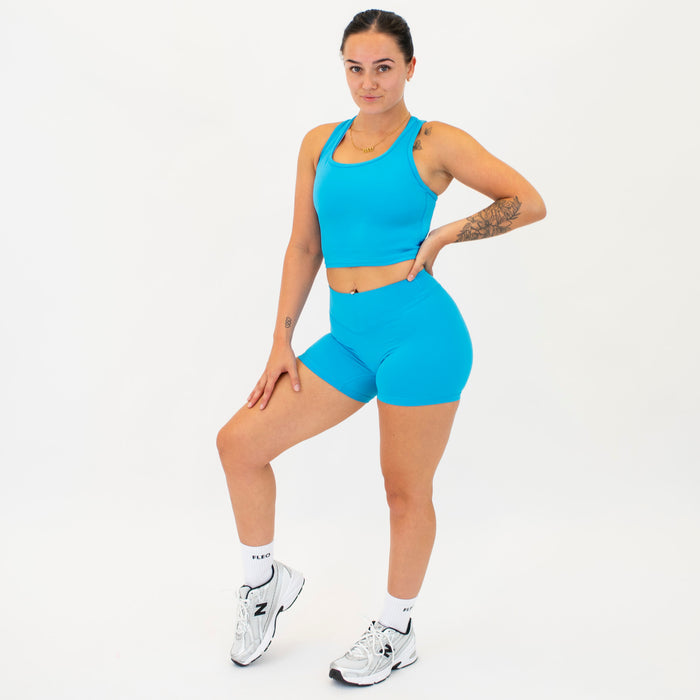 Hawaiian Ocean Racerback Crop Tank - Fitted