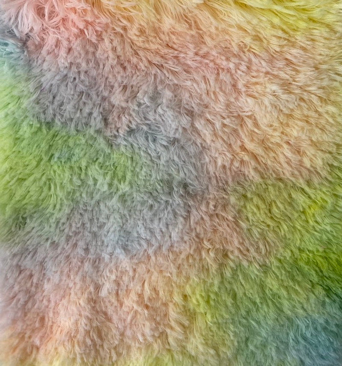 Galaxy Multi Color Dye Fuzzy Faux Fur Fabric - Fashion Fabrics LLC