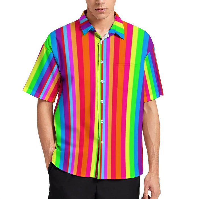 Rainbow Stripe Men's Shirt