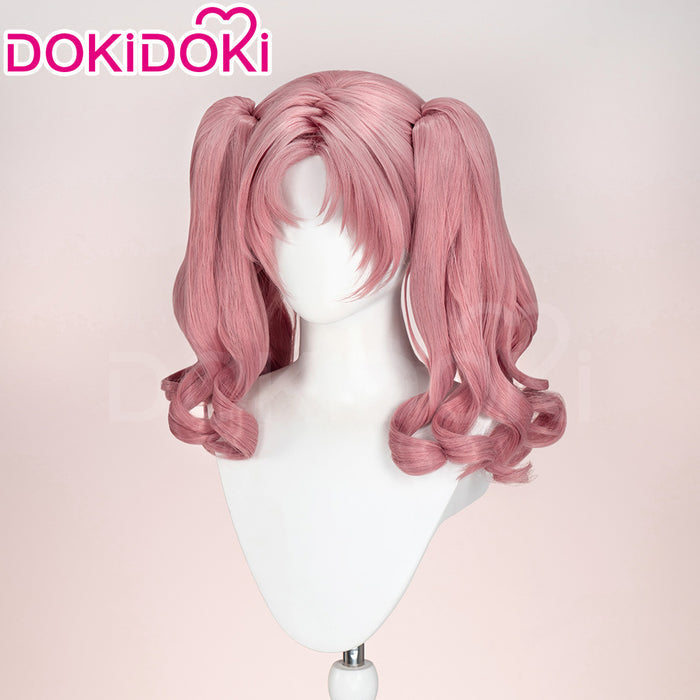 【Ready For Ship】DokiDoki Anime A Certain Scientific Railgun Cosplay Shirai Kuroko Wig Long Curly Brown Hair Twin Ponytails