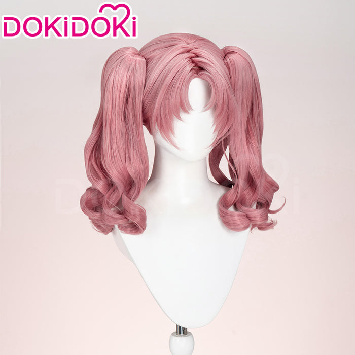 【Ready For Ship】DokiDoki Anime A Certain Scientific Railgun Cosplay Shirai Kuroko Wig Long Curly Brown Hair Twin Ponytails