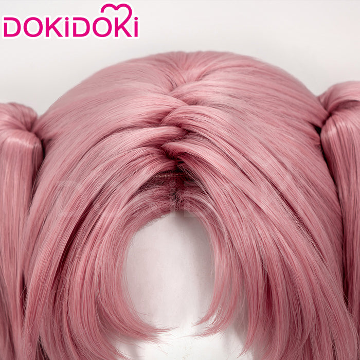 【Ready For Ship】DokiDoki Anime A Certain Scientific Railgun Cosplay Shirai Kuroko Wig Long Curly Brown Hair Twin Ponytails