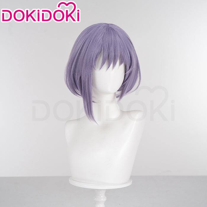 【Ready For Ship】DokiDoki Anime BanG Dream! Cosplay Yuutenji Nyamu Wig Short Curly Purple Hair Yuutenji Nyamu Ave Mujica