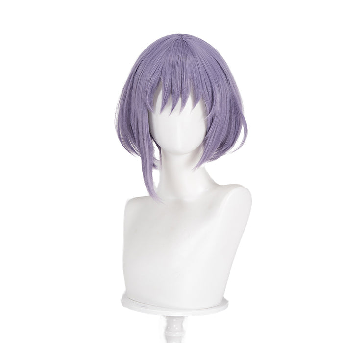 【Ready For Ship】DokiDoki Anime BanG Dream! Cosplay Yuutenji Nyamu Wig Short Curly Purple Hair Yuutenji Nyamu Ave Mujica