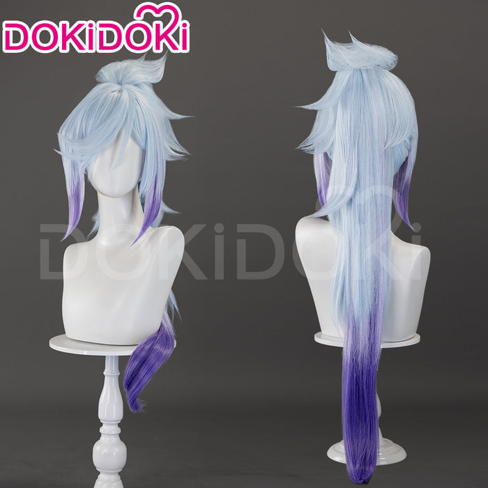 【Ready For Ship】DokiDoki Anime Cosplay Kneesoocks Cosplay Wig Long Straight Light Blue Purple Highlights Hair