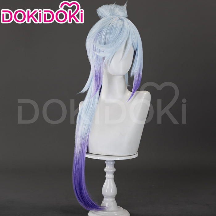 【Ready For Ship】DokiDoki Anime Cosplay Kneesoocks Cosplay Wig Long Straight Light Blue Purple Highlights Hair