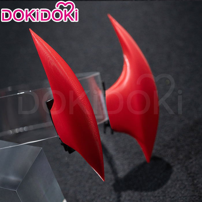 【Ready For Ship】DokiDoki Anime Cosplay Scantty Cosplay Wig Long Curly Light Dark Green Gradient Hair /  Horn