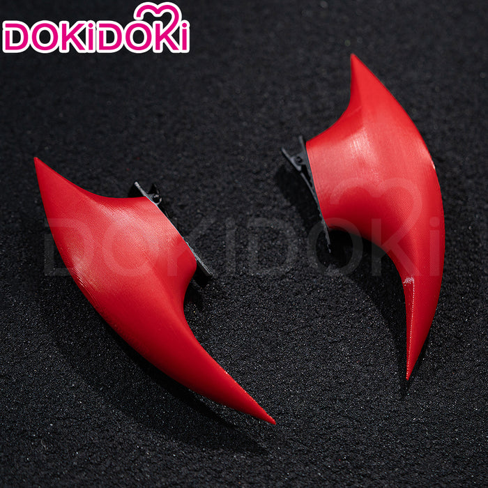 【Ready For Ship】DokiDoki Anime Cosplay Scantty Cosplay Wig Long Curly Light Dark Green Gradient Hair /  Horn