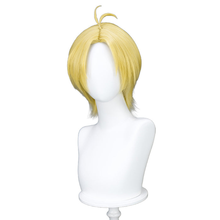 【Ready For Ship】DokiDoki Anime Cosplay Wig Short Yellow Wig Center Parted Wig
