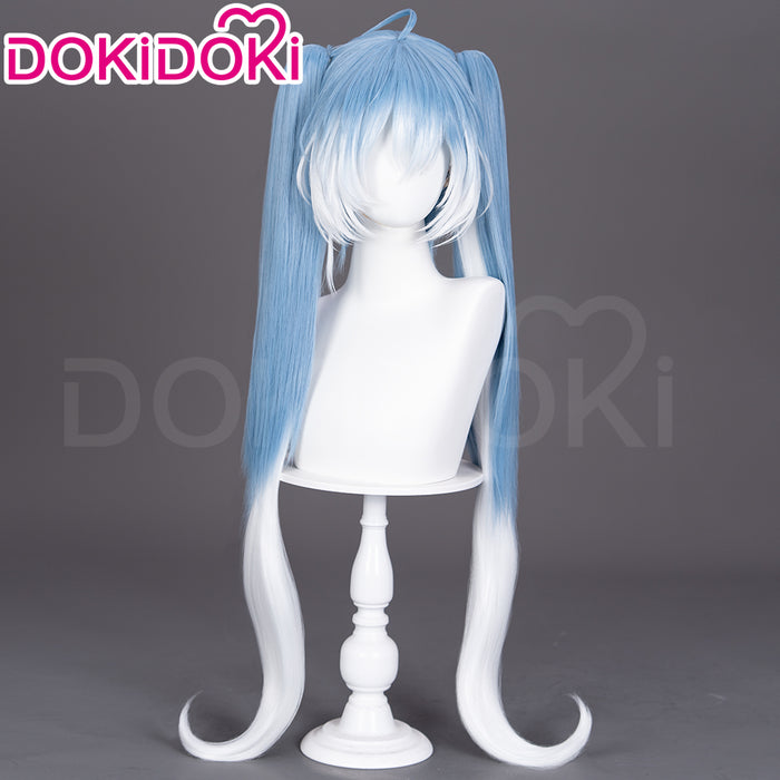 【Ready For Ship】DokiDoki Cosplay Wig Long Curly Blue Gradient White Hair Twin ponytails Symphony 2025 10th Anniversary