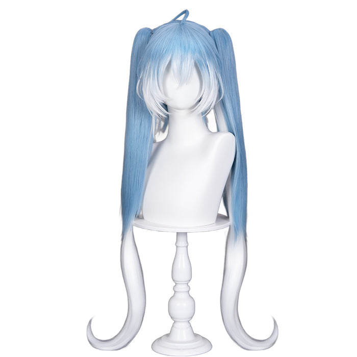 【Ready For Ship】DokiDoki Cosplay Wig Long Curly Blue Gradient White Hair Twin ponytails Symphony 2025 10th Anniversary