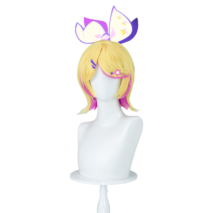 【Ready For Ship】DokiDoki Game Cosaply Wig Women Short Straight Gradient Hair