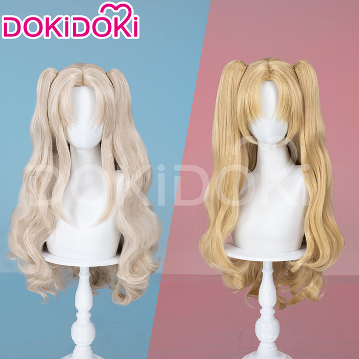 【Ready For Ship】DokiDoki Game Cosplay Fate/Grand Wig Ereshkigal Women Long Blonde / Purple Straight Dark / Light Hair FGO
