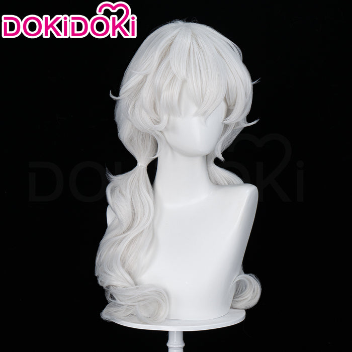 【Ready For Ship】DokiDoki Game Cosplay Hello Charlotte Charlotte Wiltshire Wig Curly White Wig Double Ponytail