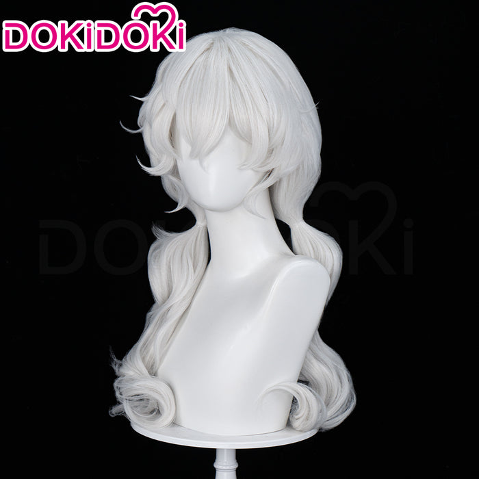 【Ready For Ship】DokiDoki Game Cosplay Hello Charlotte Charlotte Wiltshire Wig Curly White Wig Double Ponytail