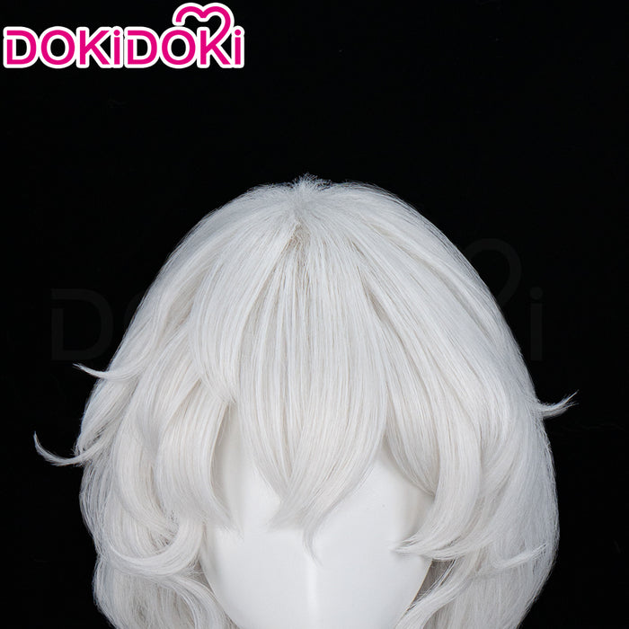 【Ready For Ship】DokiDoki Game Cosplay Hello Charlotte Charlotte Wiltshire Wig Curly White Wig Double Ponytail