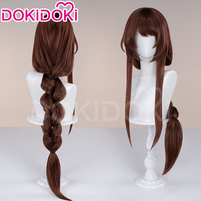 【Ready For Ship】DokiDoki Game Cosplay Wig Long Brown Hair White