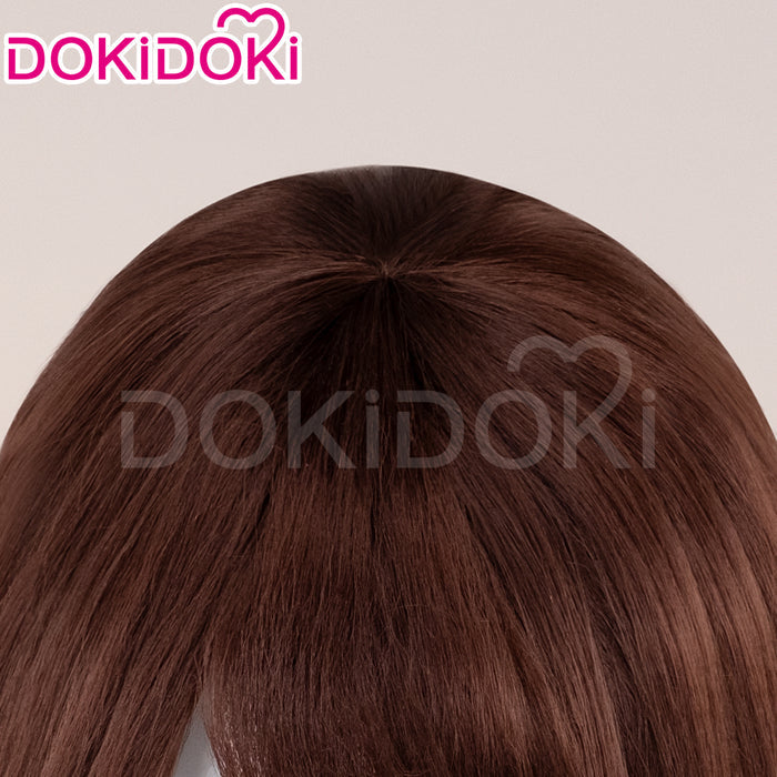 【Ready For Ship】DokiDoki Game Cosplay Wig Long Brown Hair White