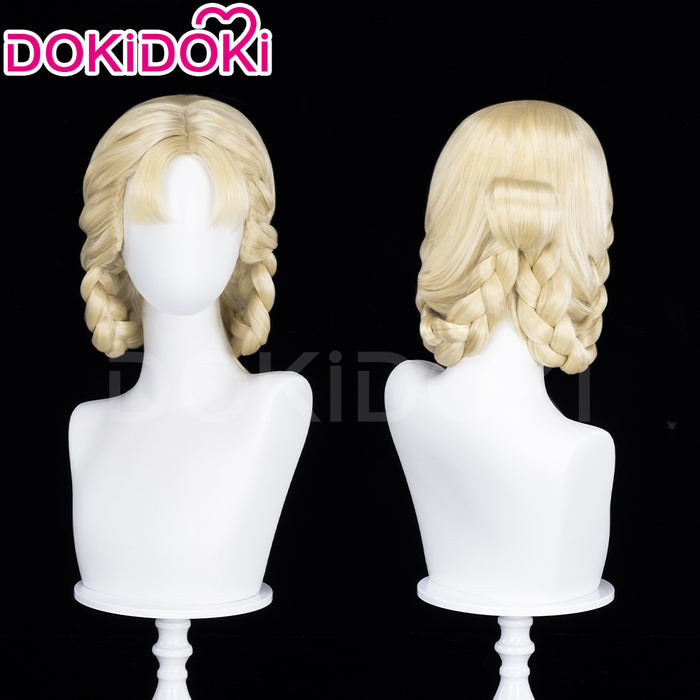 【Ready For Ship】DokiDoki Game Cosplay Wig Long Golden Curly Hair
