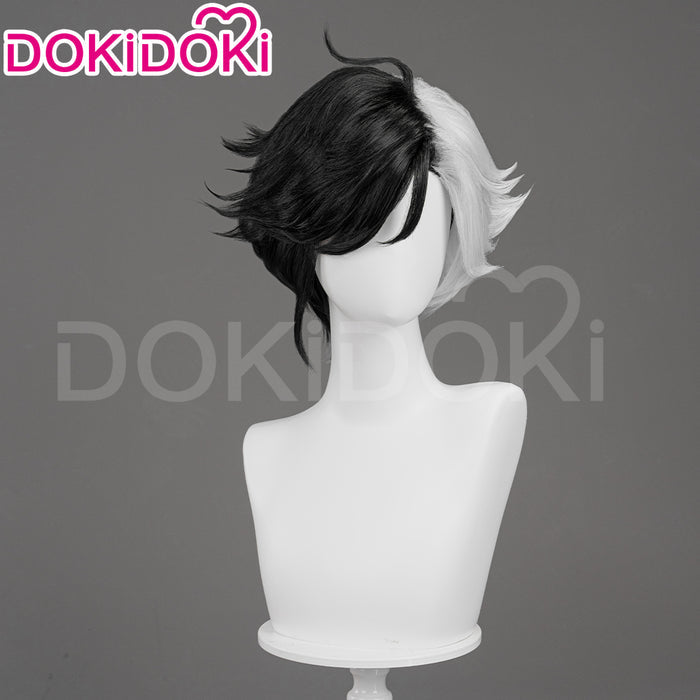 【Ready For Ship】DokiDoki Game Cosplay Wig Short Black White Purple Pink Hair