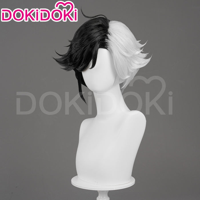 【Ready For Ship】DokiDoki Game Cosplay Wig Short Black White Purple Pink Hair