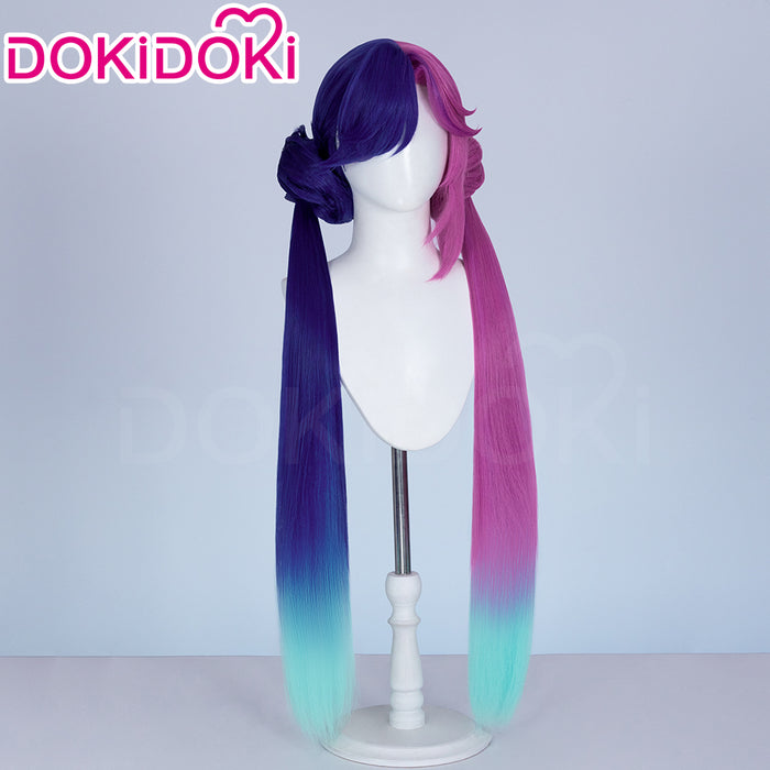 【Ready For Ship】DokiDoki Game Cosplay Wig Short Black White Purple Pink Hair