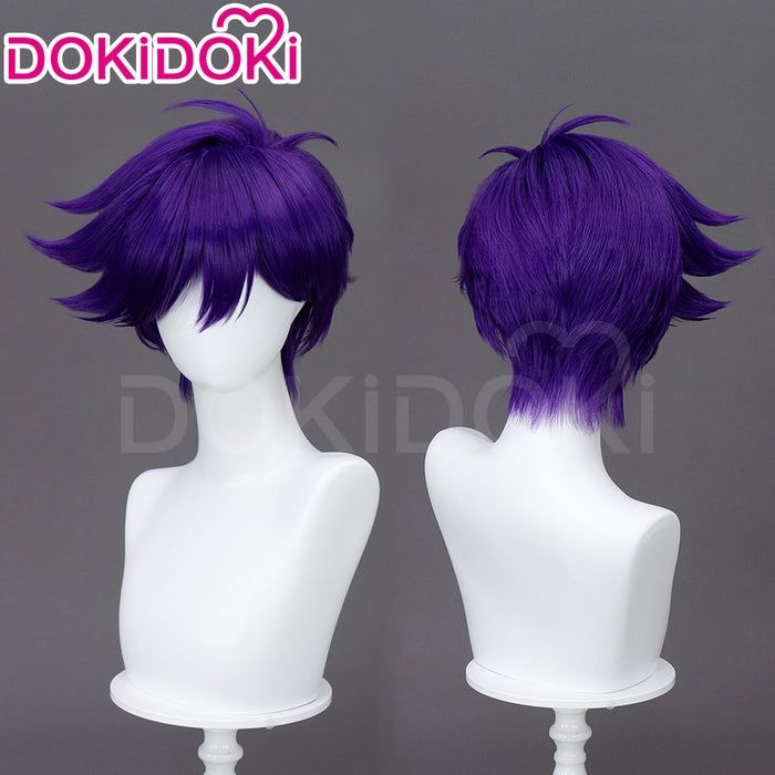 【Ready For Ship】DokiDoki Game Cosplay Wig Short Dark Purple Hair