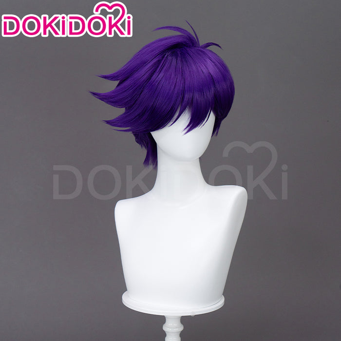 【Ready For Ship】DokiDoki Game Cosplay Wig Short Dark Purple Hair