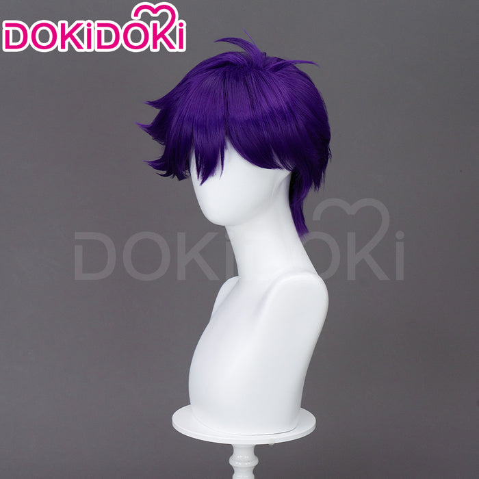 【Ready For Ship】DokiDoki Game Cosplay Wig Short Dark Purple Hair