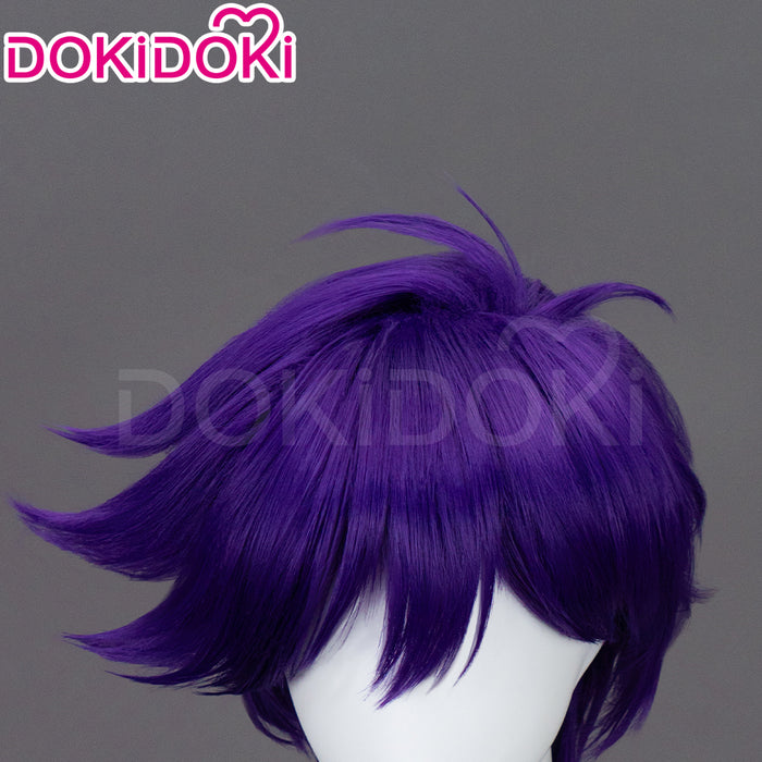 【Ready For Ship】DokiDoki Game Cosplay Wig Short Dark Purple Hair