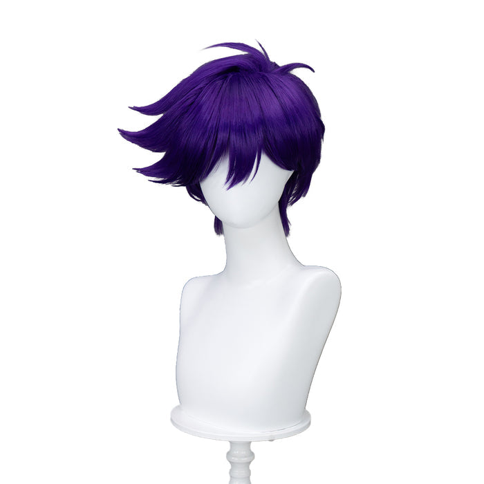 【Ready For Ship】DokiDoki Game Cosplay Wig Short Dark Purple Hair