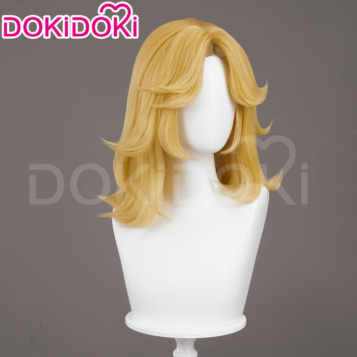 【Ready For Ship】Dokidoki Game Cosplay Woman Wig Mid-length Yellow Silver Hair Malice Skin