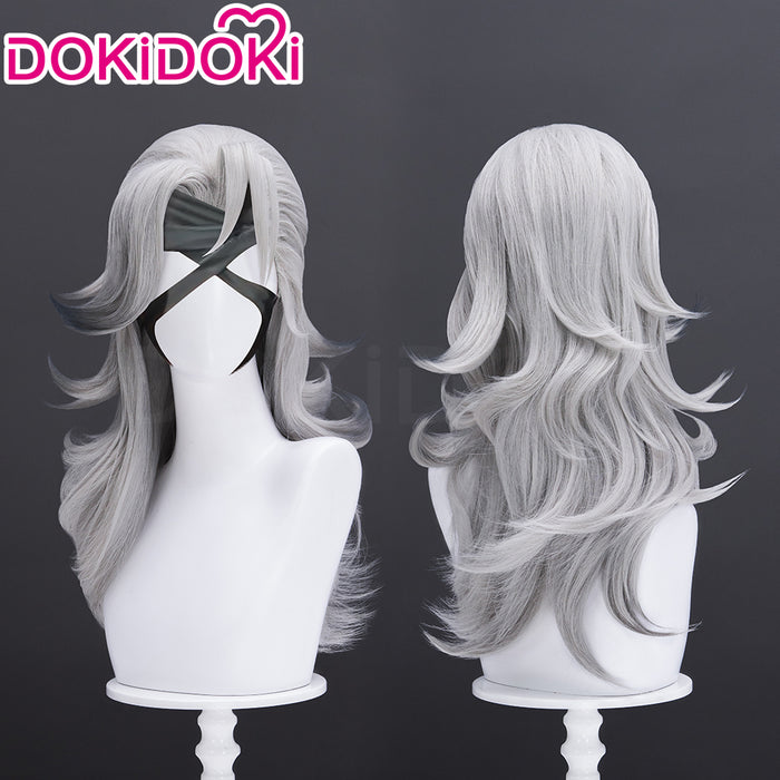 【Ready For Ship】Dokidoki Game Cosplay Woman Wig Mid-length Yellow Silver Hair Malice Skin