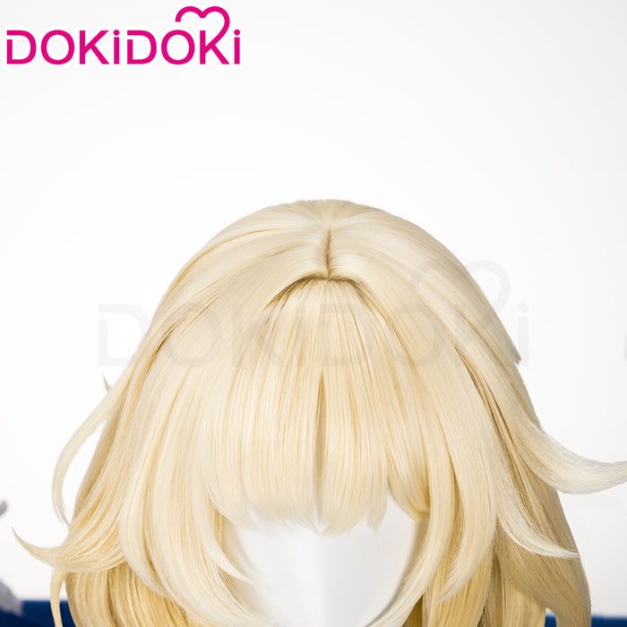 【Ready For Ship】DokiDoki Game Honkai: Star Rail Cosplay Aglaea Wig Short Golden Trichiasis Hair