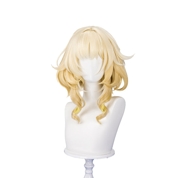 【Ready For Ship】DokiDoki Game Honkai: Star Rail Cosplay Aglaea Wig Short Golden Trichiasis Hair