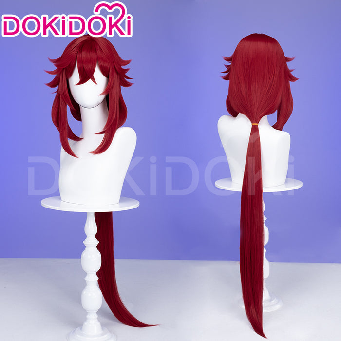 【Ready For Ship】DokiDoki Game Honkai: Star Rail Cosplay Caterina Wig Long Straight Red Hair