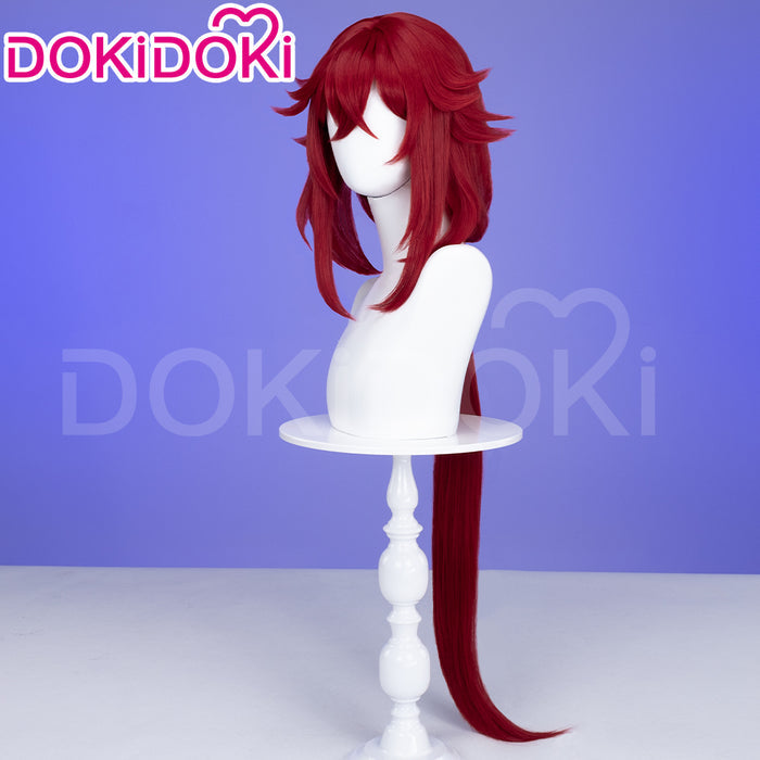 【Ready For Ship】DokiDoki Game Honkai: Star Rail Cosplay Caterina Wig Long Straight Red Hair