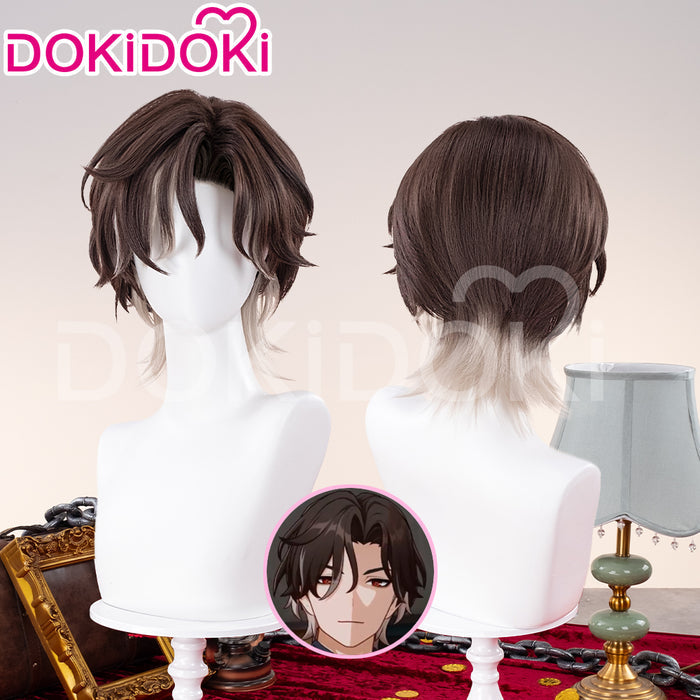 【Ready For Ship】DokiDoki Game Honkai: Star Rail Cosplay Mr. Reca Wig Short Curly Brown Hair