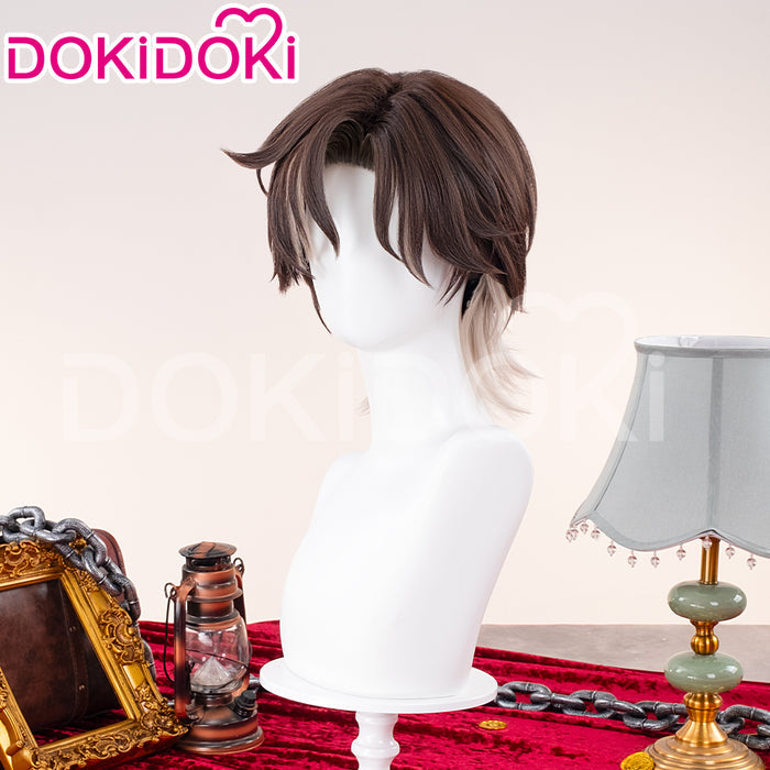 【Ready For Ship】DokiDoki Game Honkai: Star Rail Cosplay Mr. Reca Wig Short Curly Brown Hair