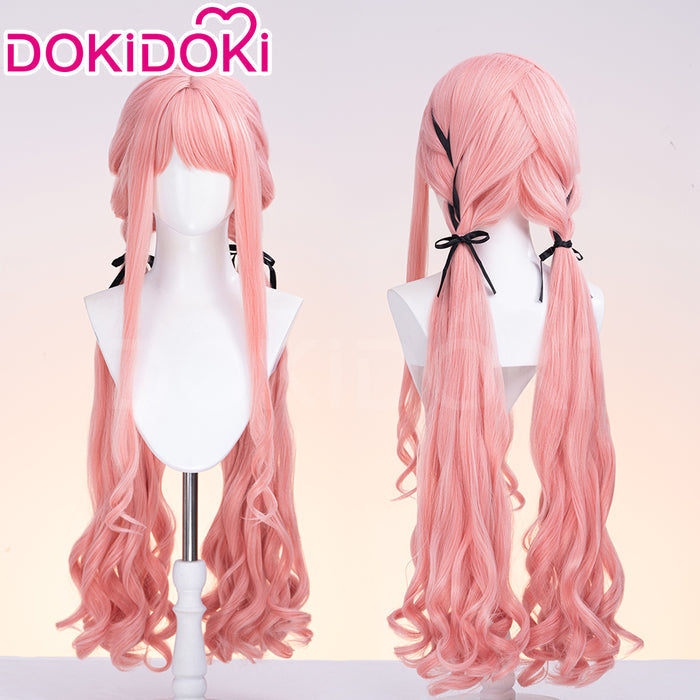 【Ready For Ship】DokiDoki Game Infinity Nikki Cosplay Nikki Wig Long Curly Pink Silver Hair Double Ponytail Floral Memory / Distant Memory / Breezy Tea Time