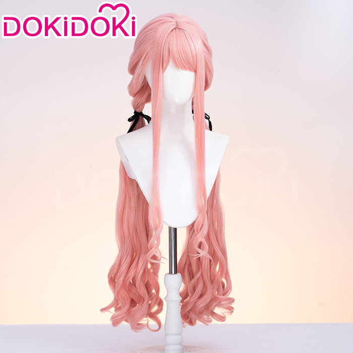 【Ready For Ship】DokiDoki Game Infinity Nikki Cosplay Nikki Wig Long Curly Pink Silver Hair Double Ponytail Floral Memory / Distant Memory / Breezy Tea Time