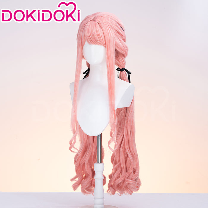 【Ready For Ship】DokiDoki Game Infinity Nikki Cosplay Nikki Wig Long Curly Pink Silver Hair Double Ponytail Floral Memory / Distant Memory / Breezy Tea Time